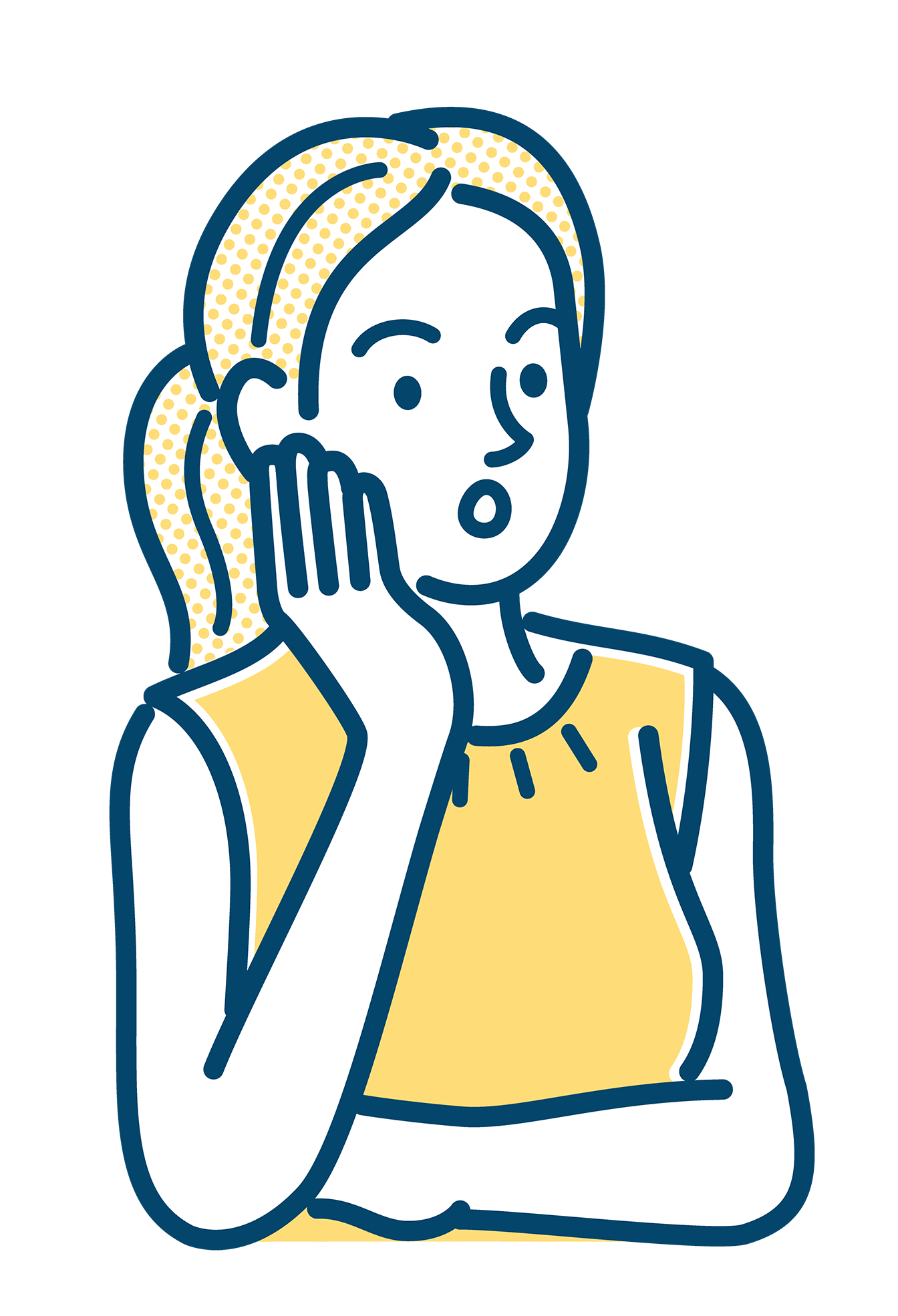 困っている若い女性
