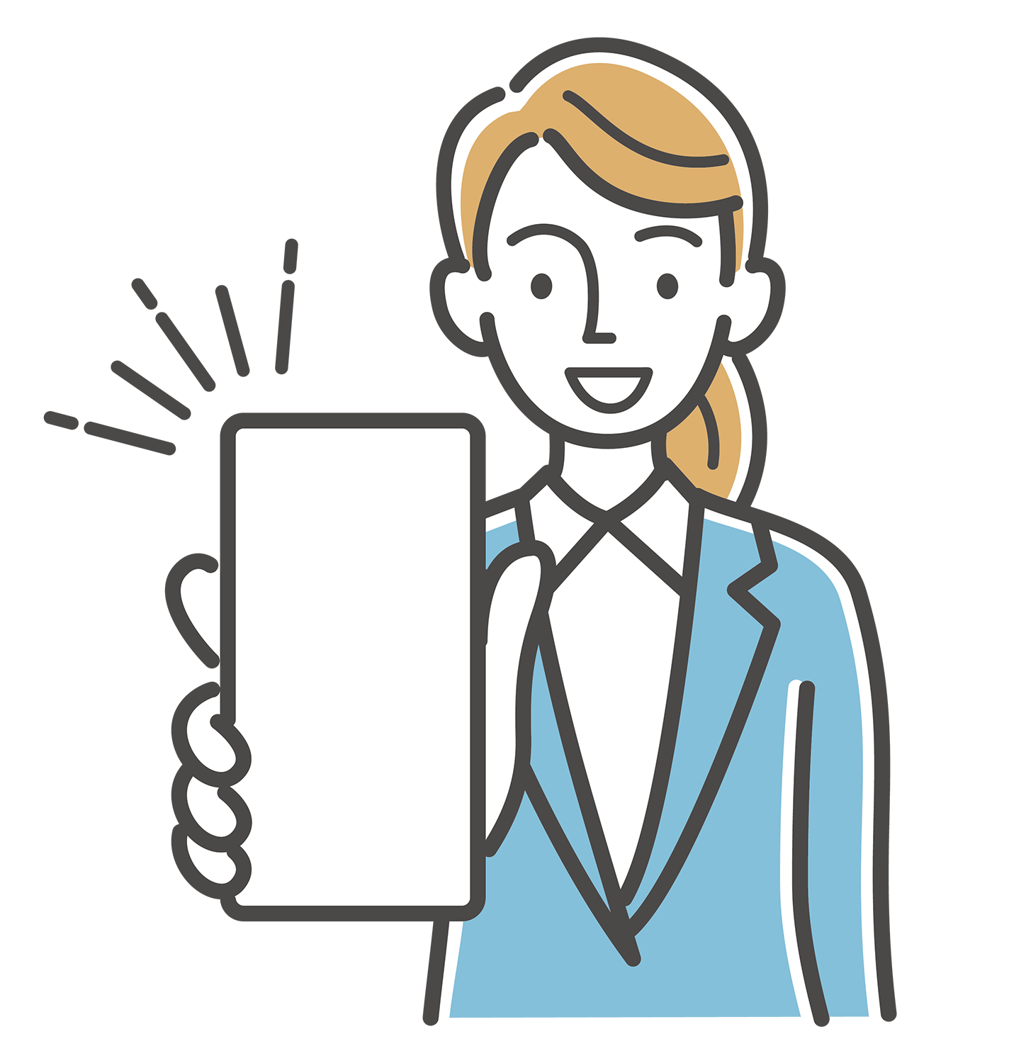 スマホをもつ女性